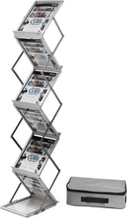 A4 Folding Literature Display Stand 6 Shelf Carry