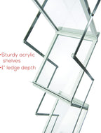 A4 Folding Literature Display Stand 6 Shelf Carry