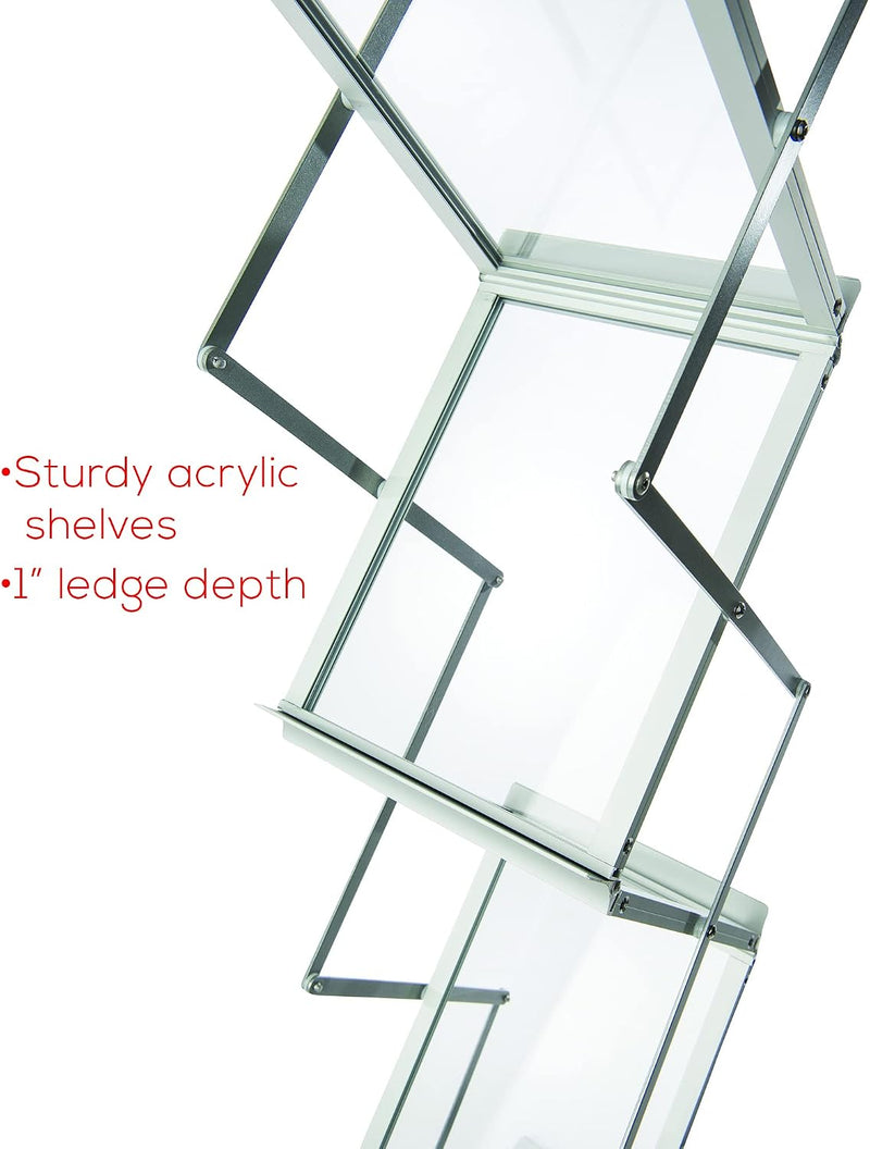 A4 Folding Literature Display Stand 6 Shelf Carry