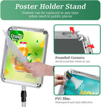 A4 Sign Holder Stand Adjustable Poster Display Aluminum