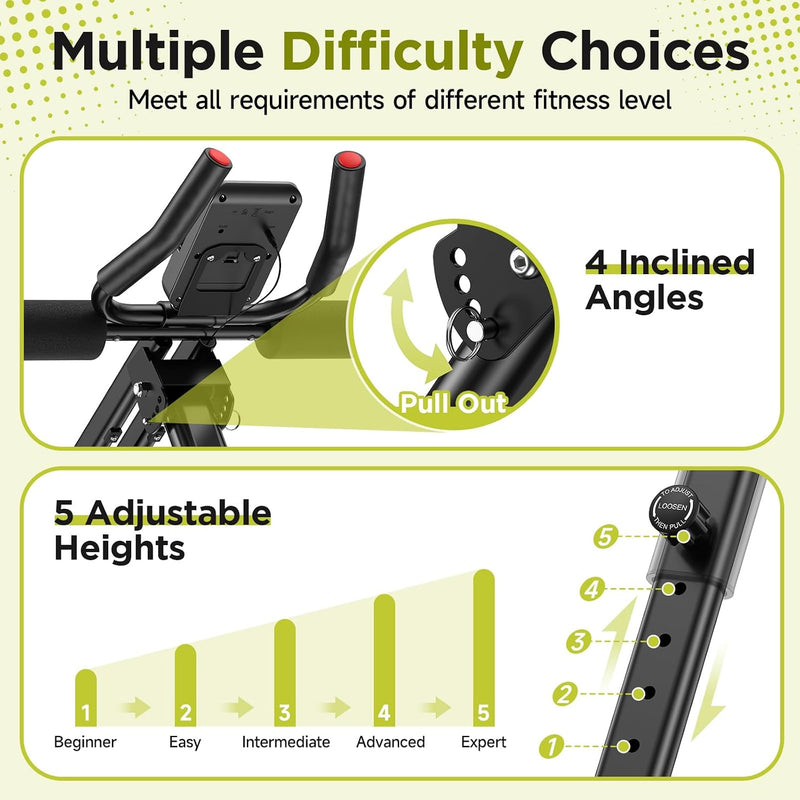 Ab Machine Adjustable Trainer for Home Gym Body