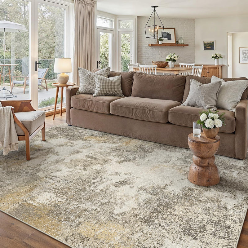 Large Rugs Living Room Washable Abstract Carpet