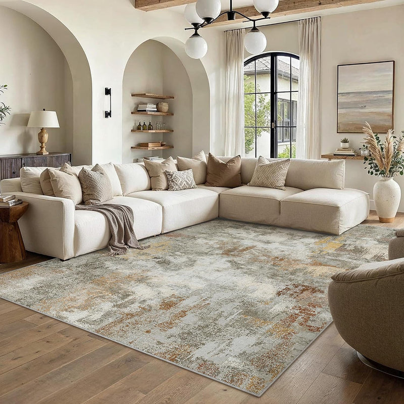 Large Rugs Living Room Washable Abstract Carpet