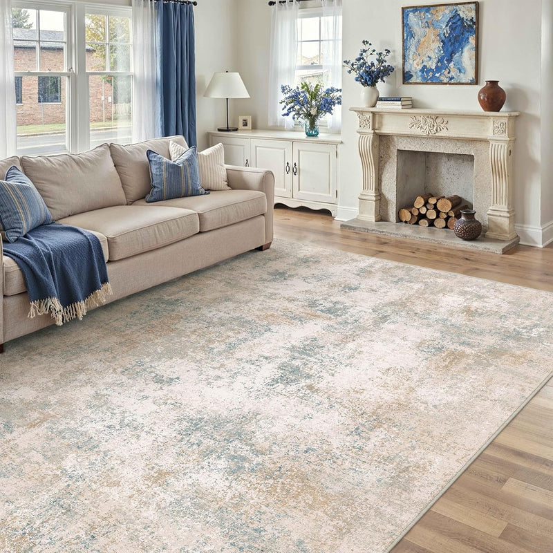 Large Rugs Living Room Washable Abstract Carpet