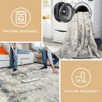 Abstract Area Rug Modern Short Pile