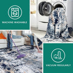 Abstract Area Rug Modern Short Pile