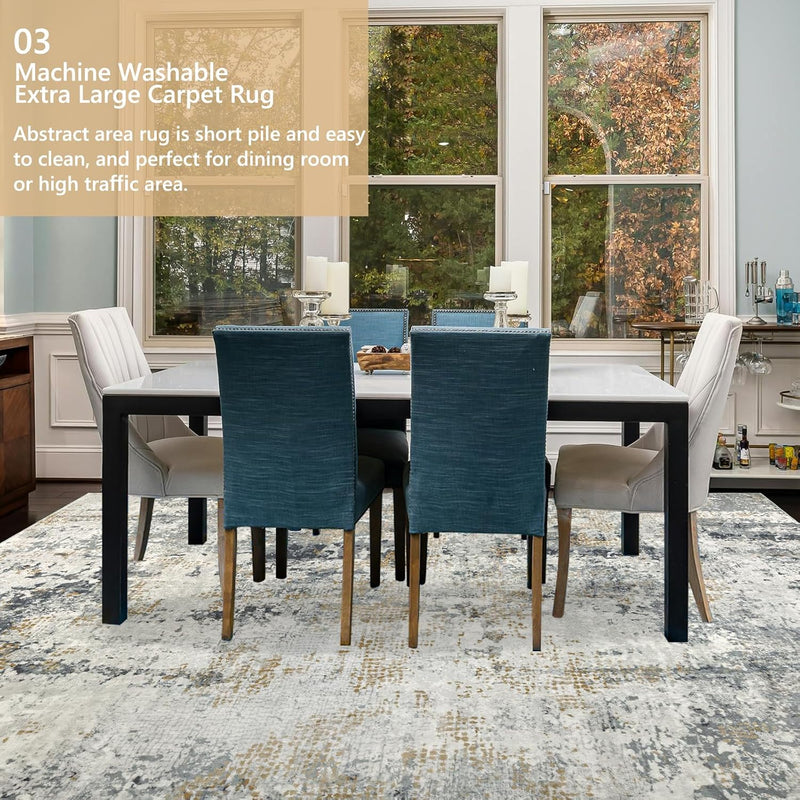 Abstract Area Rug Modern Short Pile
