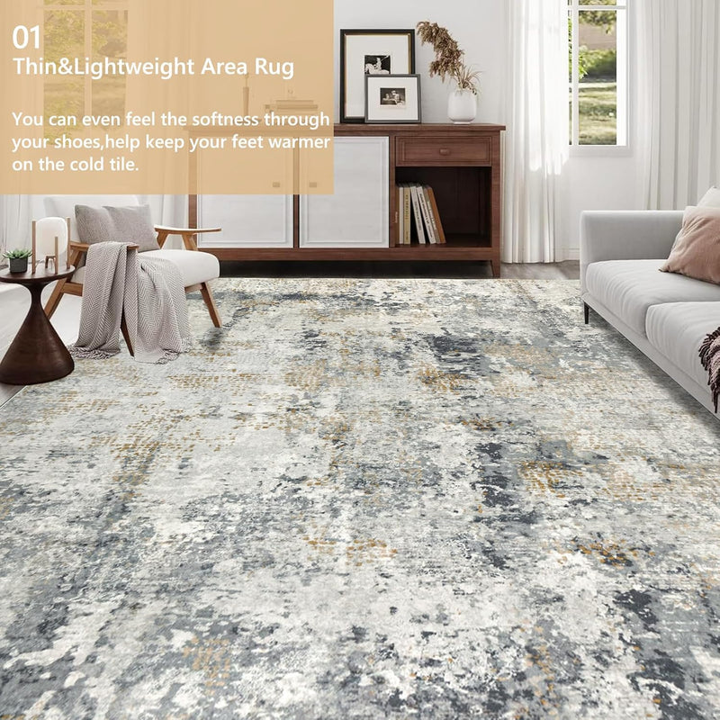 Abstract Area Rug Modern Short Pile