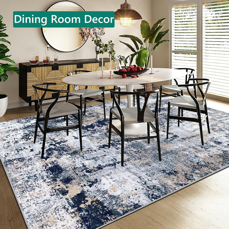 Abstract Area Rug Modern Short Pile