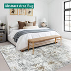 Abstract Area Rug Modern Short Pile Soft