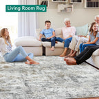 Abstract Area Rug Modern Short Pile Soft
