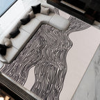 Abstract Linien Rugs for Living Room