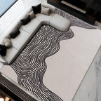 Abstract Linien Rugs for Living Room