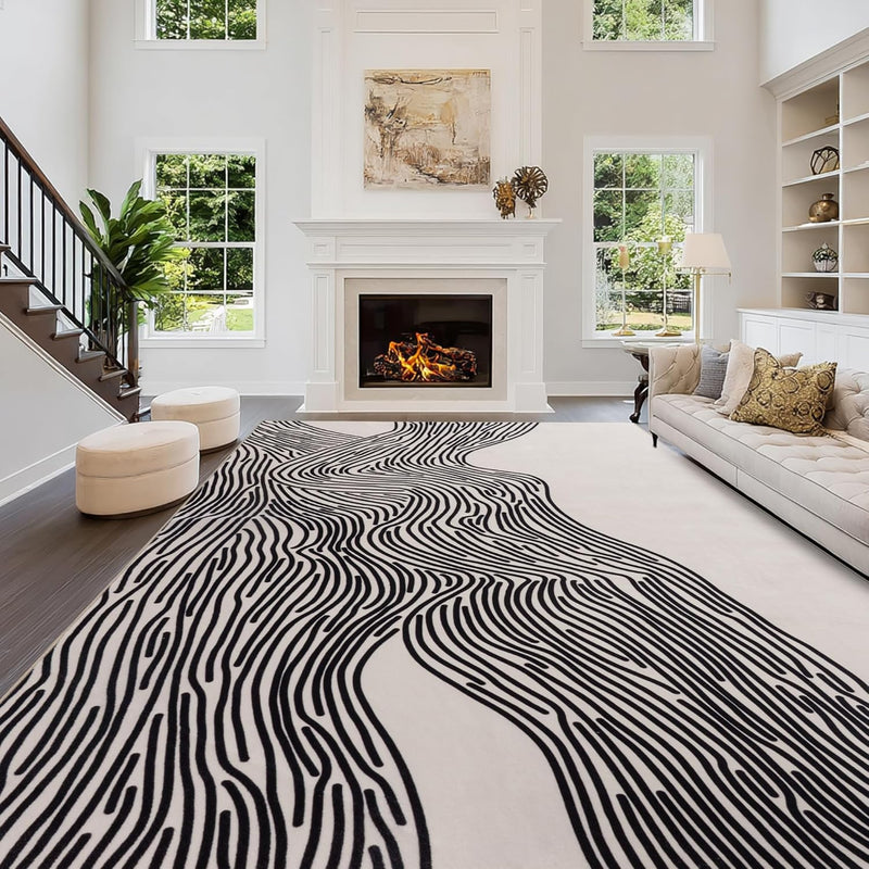 Moderne Abstract Linien Rugs for Living Room