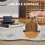 Abstract Rug Living Room Scalloped Low Pile