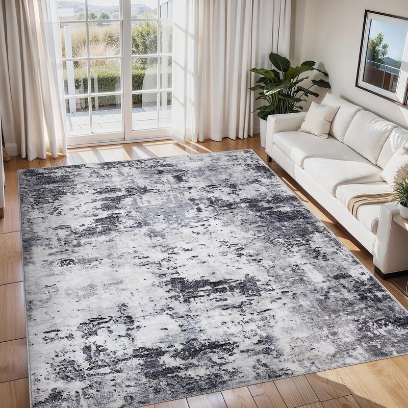 Abstract Rug Living Room Washable Low Pile