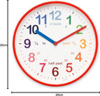 Acctim Wickford Kids Teaching Wall Clock Quartz Rainbow