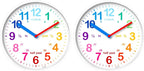Acctim Wickford Kids Teaching Wall Clock Quartz Rainbow