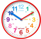 Acctim Wickford Kids Teaching Wall Clock Quartz Rainbow