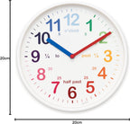 Acctim Wickford Kids Teaching Wall Clock Quartz Rainbow