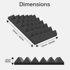 Acoustic Foam Panels 1" X 12" 2.5 30 (12 Pack)