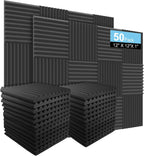 Acoustic Foam Panels 1" X 12" 2.5 30 (12 Pack)