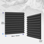 Acoustic Foam Panels 1" X 12" 2.5 30 (12 Pack)