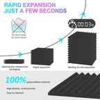 Acoustic Foam Panels 1" X 12" 2.5 30 (12 Pack)