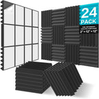 Acoustic Foam Panels 1" X 12" 2.5 30 (12 Pack)