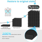 Acoustic Foam Panels 1" X 12" 2.5 30 (12 Pack)