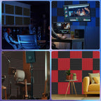 Acoustic Foam Panels 1" X 12" 2.5 30 (12 Pack)