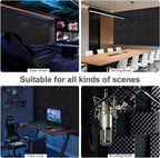 Acoustic Foam Panels 1" X 12" 2.5 30 (12 Pack)
