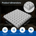 Acoustic Foam Panels Pyramid Sound Absorbing Tiles (24 Pack)