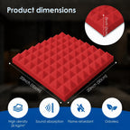 Acoustic Foam Panels Pyramid Sound Absorbing Tiles (24 Pack)