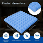 Acoustic Foam Panels Pyramid Sound Absorbing Tiles (24 Pack)