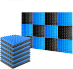 Acoustic Foam Panels Pyramid Sound Absorbing Tiles (24 Pack)