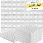 Acoustic Foam Panels Pyramid Sound Absorbing Tiles (24 Pack)