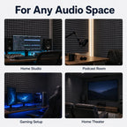 Acoustic Foam Panels Pyramid Sound Absorbing Tiles (24 Pack)
