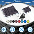Acoustic Foam Panels Pyramid Sound Absorbing Tiles (24 Pack)