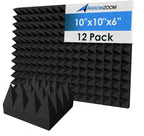 Acoustic Foam Panels Pyramid Sound Absorbing Tiles (24 Pack)
