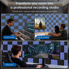 Acoustic Foam Panels Pyramid Sound Absorbing Tiles (24 Pack)