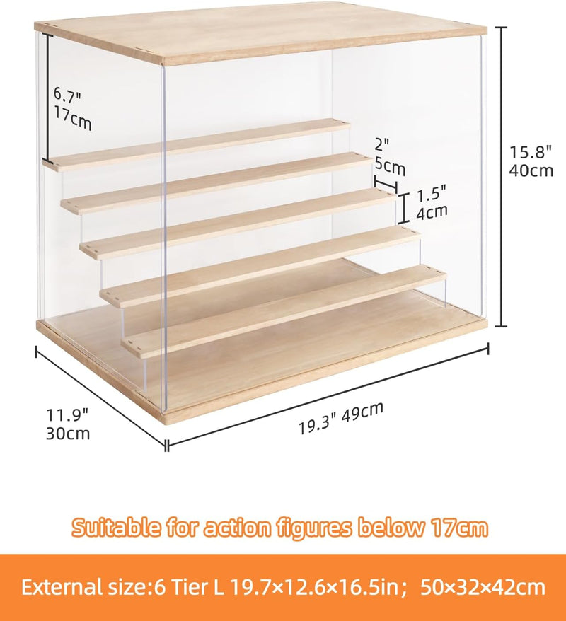 Acrylic Display Case with Light 5 Tier Box