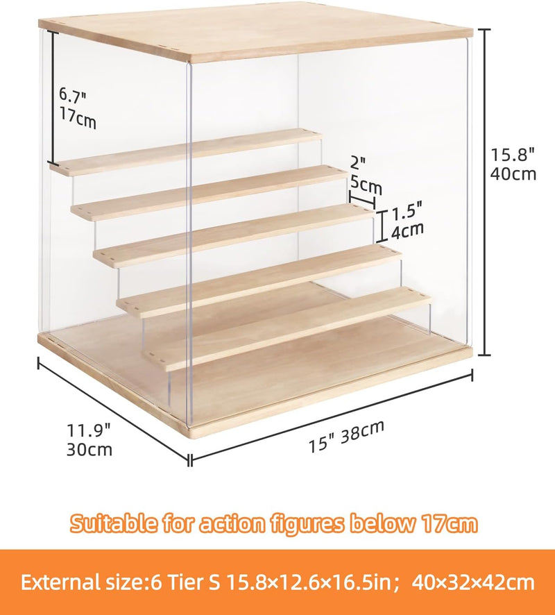 Acrylic Display Case with Light 5 Tier Box