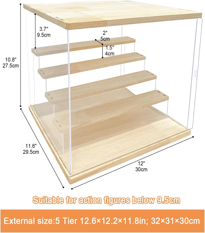 Acrylic Display Case with Light 5 Tier Box