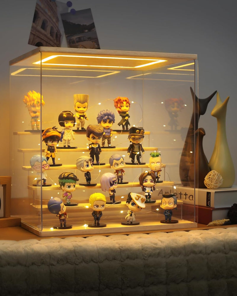 Acrylic Display Case with Light 5 Tier Box