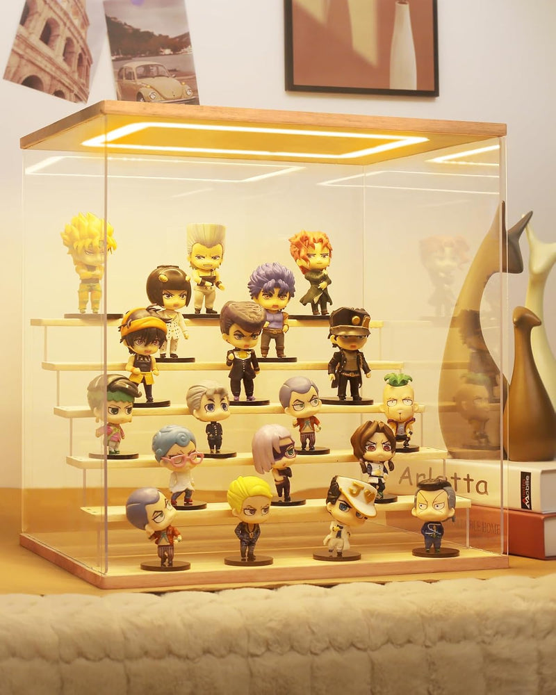 Acrylic Display Case with Light 5 Tier Box