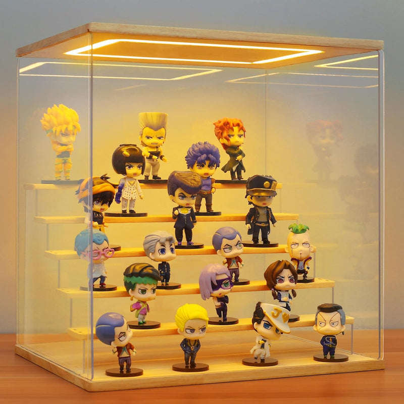 Acrylic Display Case with Light 5 Tier Box