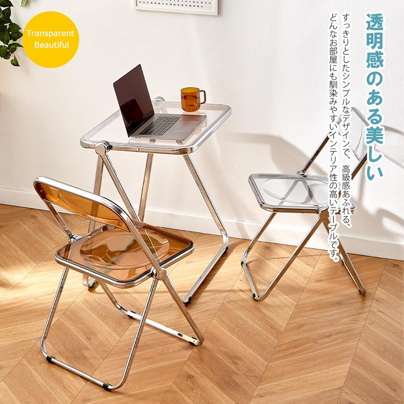 Acrylic Folding Table Space Saving Small Desk