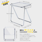 Acrylic Folding Table Space Saving Small Desk