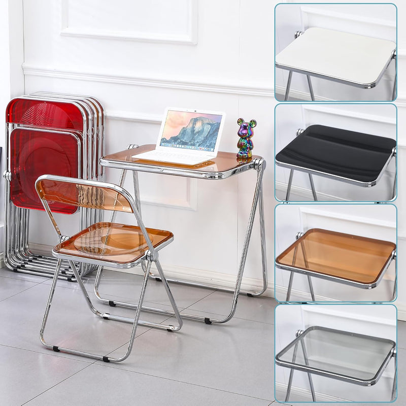Acrylic Folding Table Space Saving Small Desk